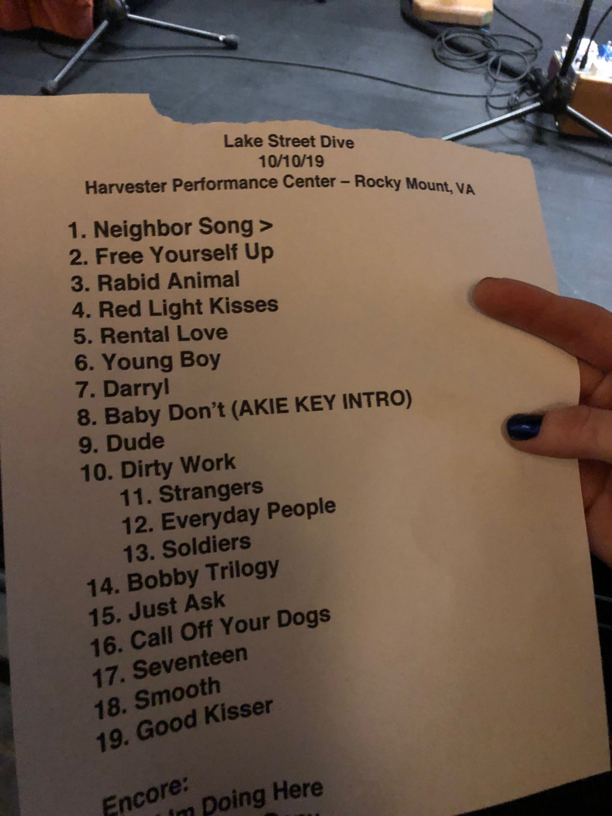 Lake Street Dive set list